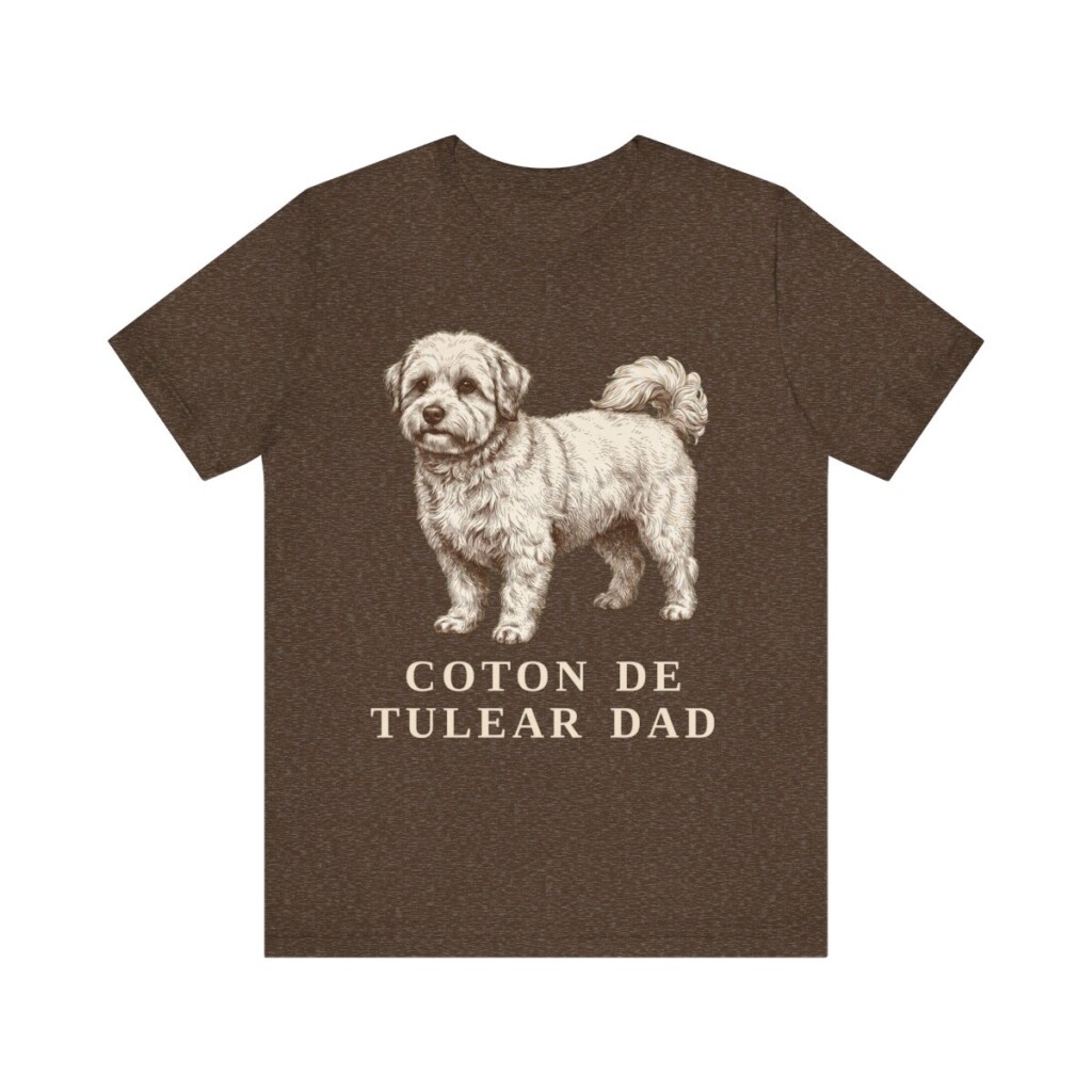 Coton de Tulear Dad Shirt, Vintage Dog Sketch Tee, Dog Dad Gift