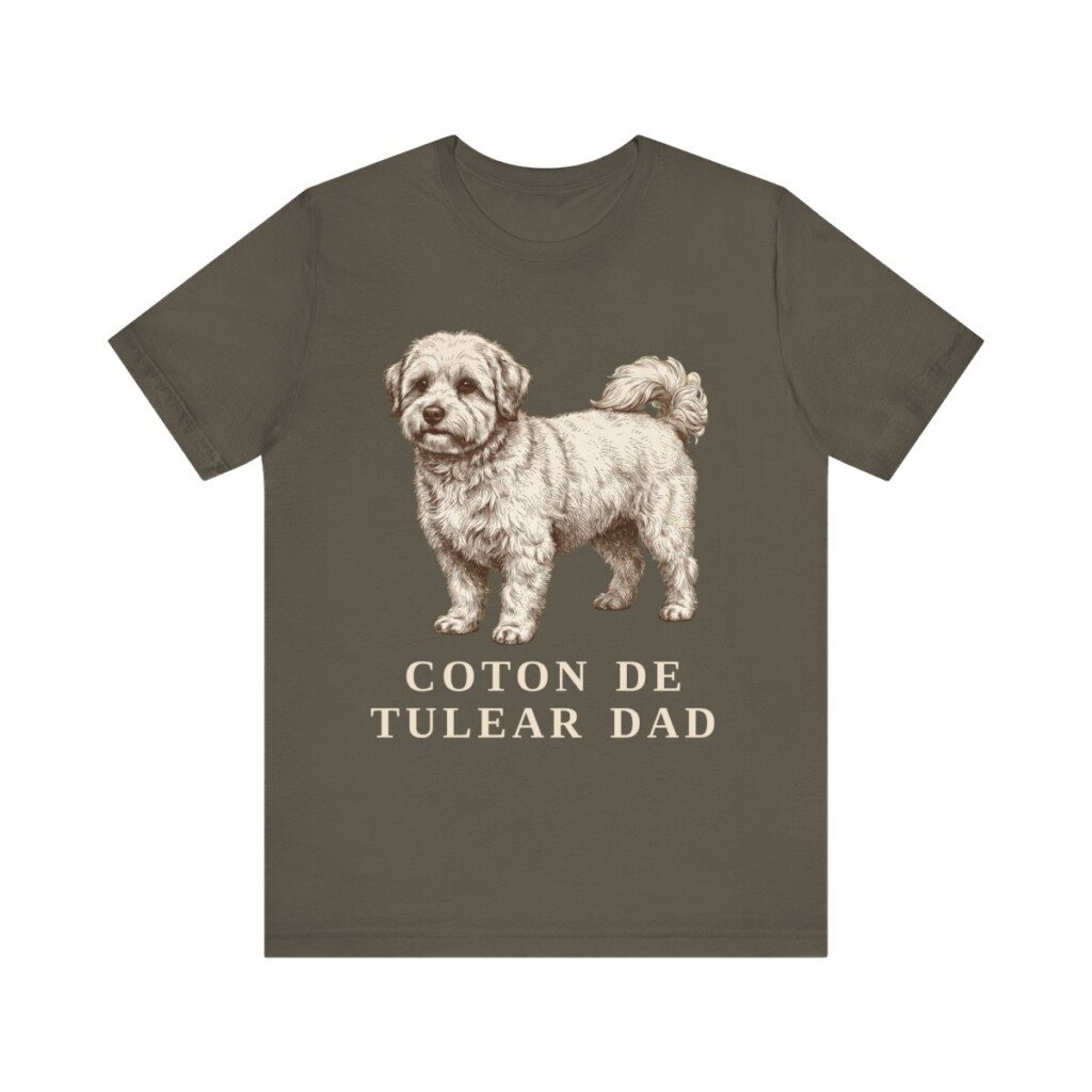 Coton de Tulear Dad Shirt, Vintage Dog Sketch Tee, Dog Dad Gift