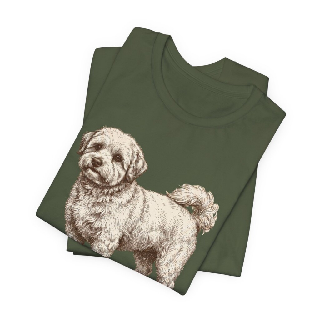 Coton de Tulear Humor Shirt, Vintage Dog Sketch Tee, Dog Humor Gift
