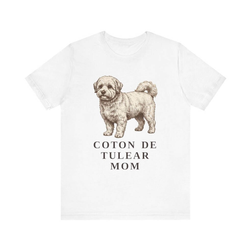 Coton de Tulear Mom Shirt, Vintage Dog Sketch Tee, Dog Mom Gift