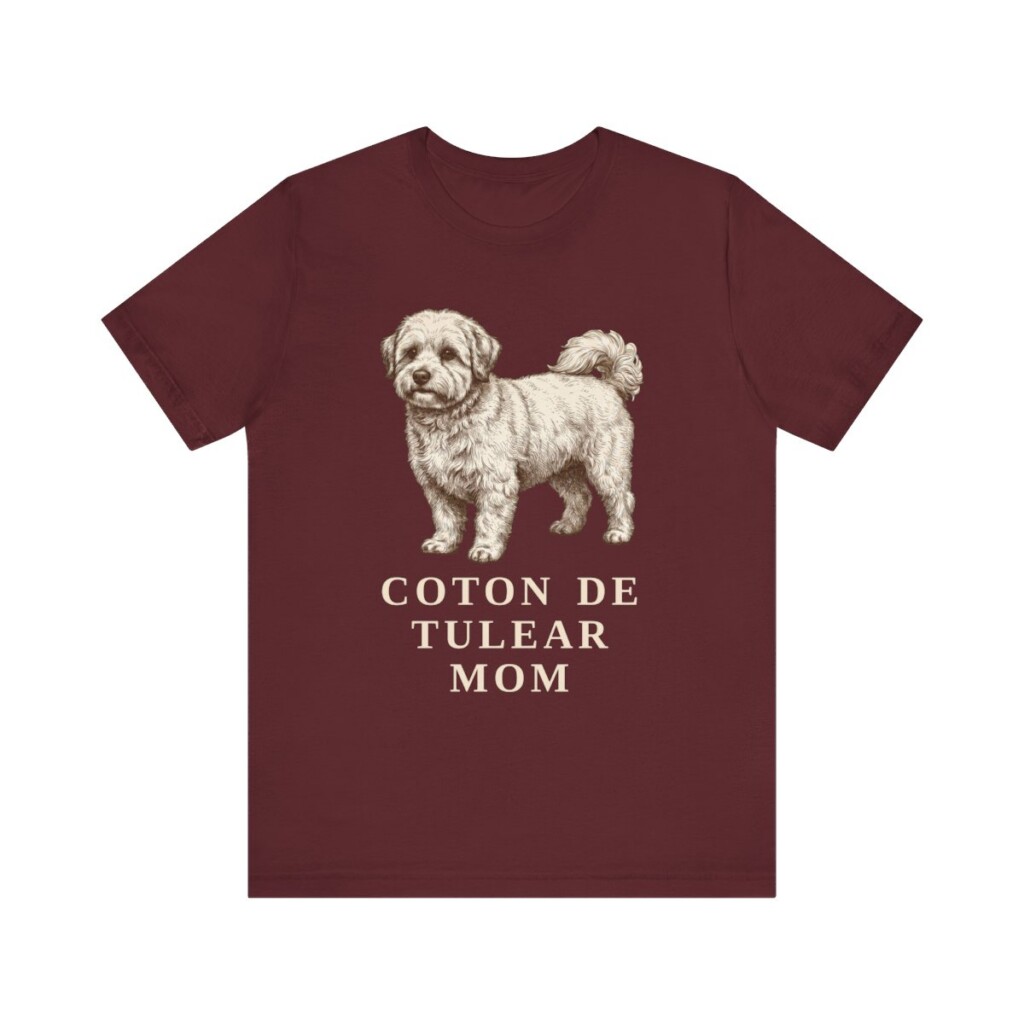 Coton de Tulear Mom Shirt, Vintage Dog Sketch Tee, Dog Mom Gift