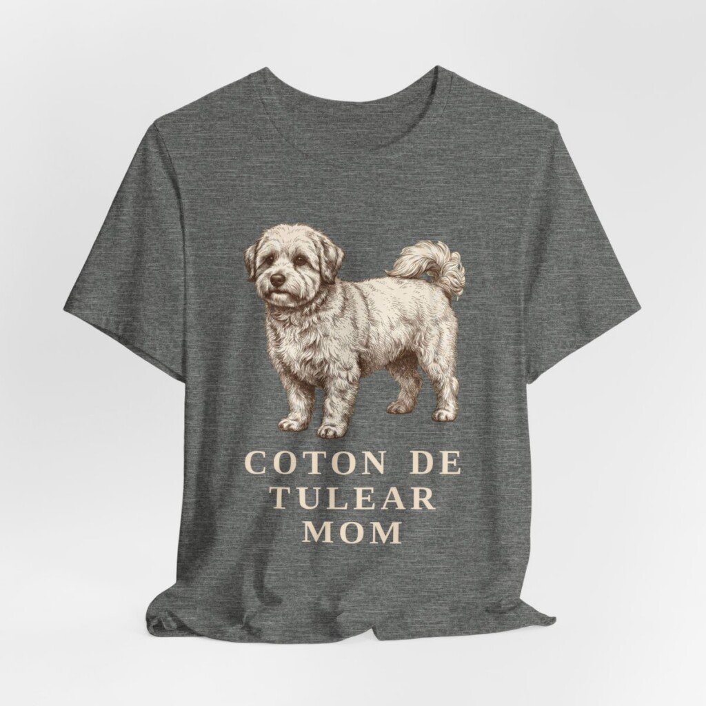 Coton de Tulear Mom Shirt, Vintage Dog Sketch Tee, Dog Mom Gift