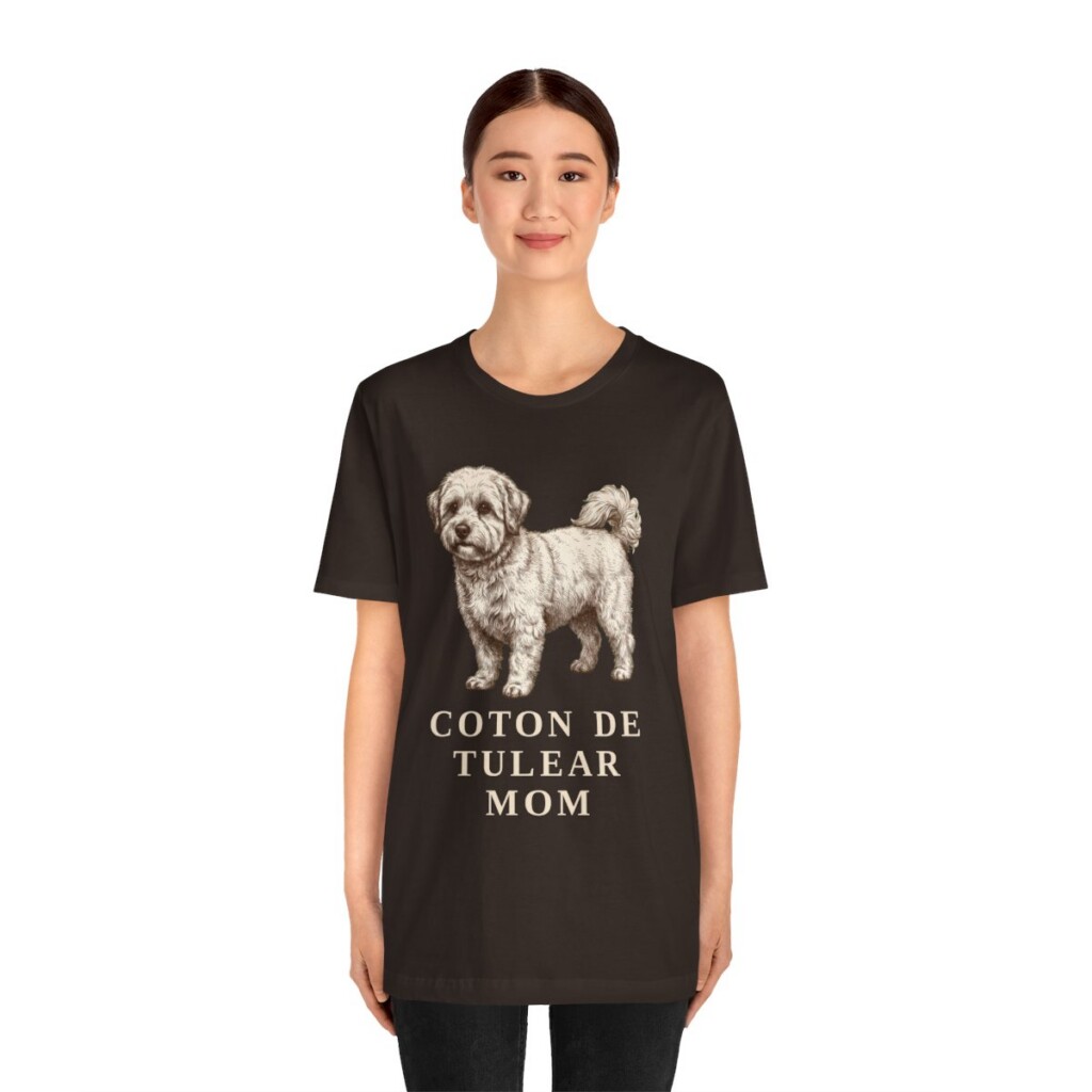 Coton de Tulear Mom Shirt, Vintage Dog Sketch Tee, Dog Mom Gift
