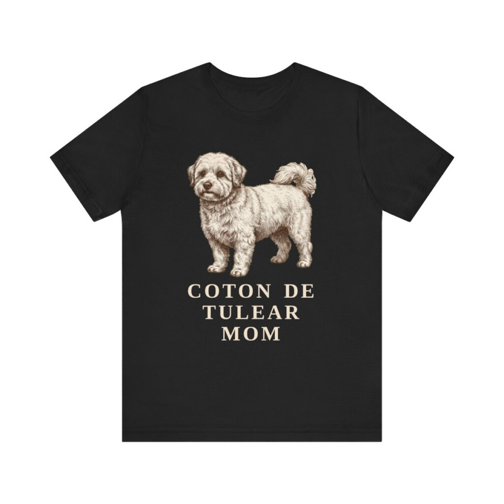 Coton de Tulear Mom Shirt, Vintage Dog Sketch Tee, Dog Mom Gift