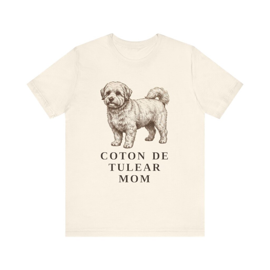 Coton de Tulear Mom Shirt, Vintage Dog Sketch Tee, Dog Mom Gift