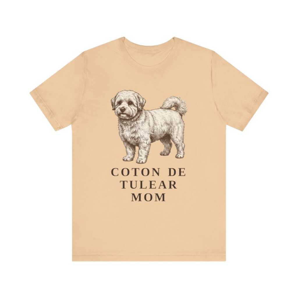 Coton de Tulear Mom Shirt, Vintage Dog Sketch Tee, Dog Mom Gift