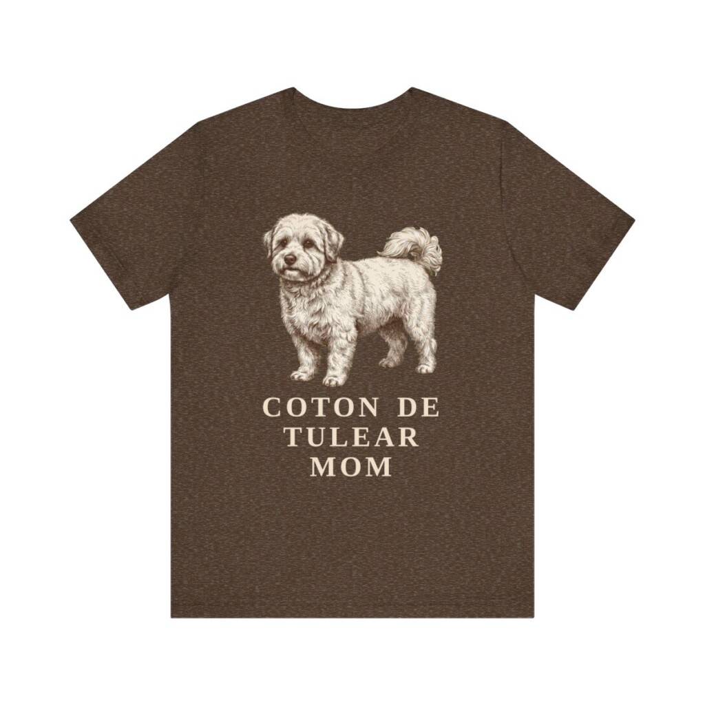 Coton de Tulear Mom Shirt, Vintage Dog Sketch Tee, Dog Mom Gift