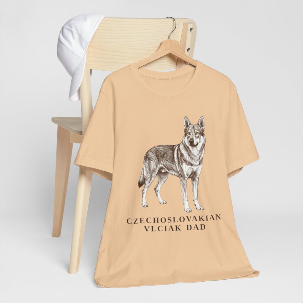 Czechoslovakian Vlciak Dad Shirt, Vintage Dog Sketch Tee, Dog Dad Gift