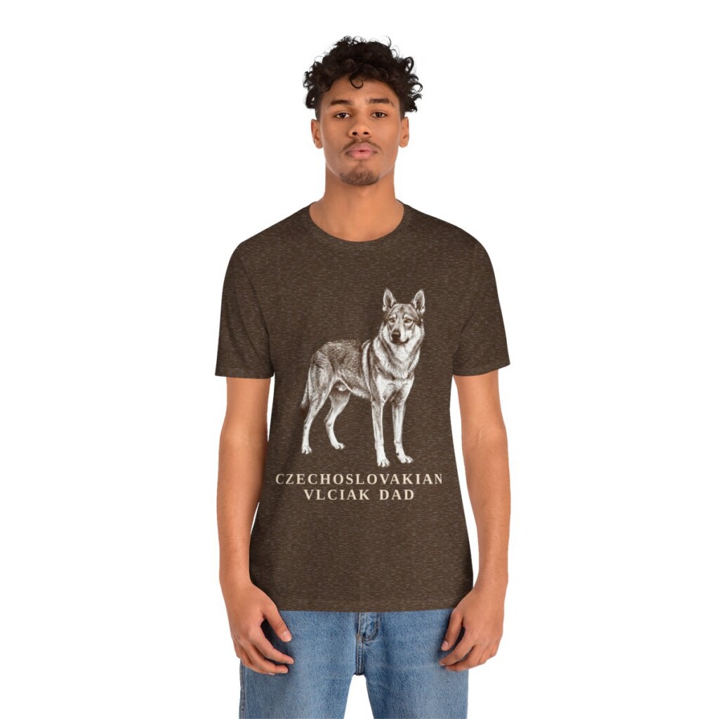 Czechoslovakian Vlciak Dad Shirt, Vintage Dog Sketch Tee, Dog Dad Gift