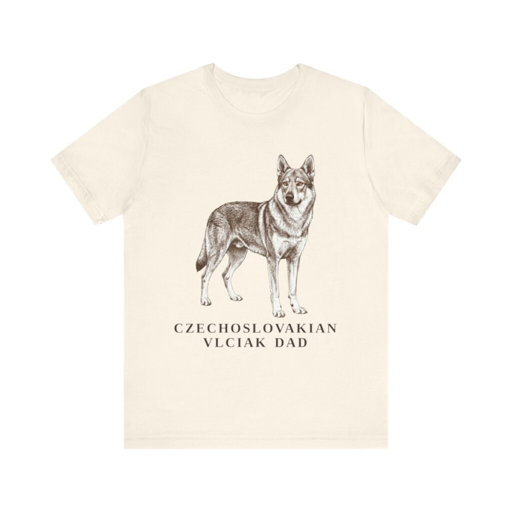 Czechoslovakian Vlciak Dad Shirt, Vintage Dog Sketch Tee, Dog Dad Gift