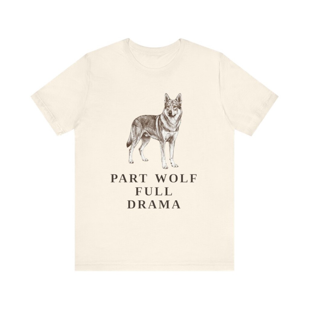 Czechoslovakian Vlciak Humor Shirt, Vintage Dog Sketch Tee, Dog Humor Gift