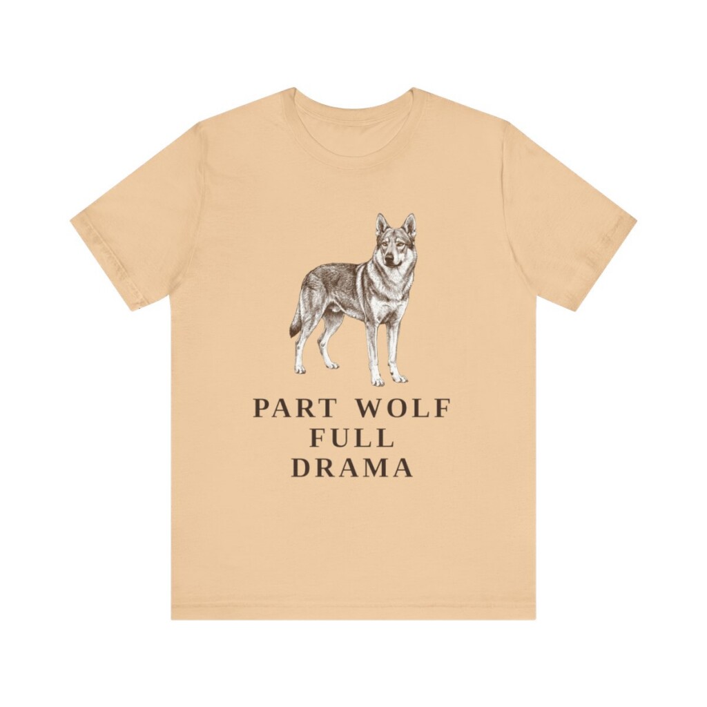 Czechoslovakian Vlciak Humor Shirt, Vintage Dog Sketch Tee, Dog Humor Gift