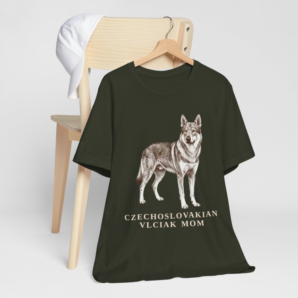 Czechoslovakian Vlciak Mom Shirt, Vintage Dog Sketch Tee, Dog Mom Gift