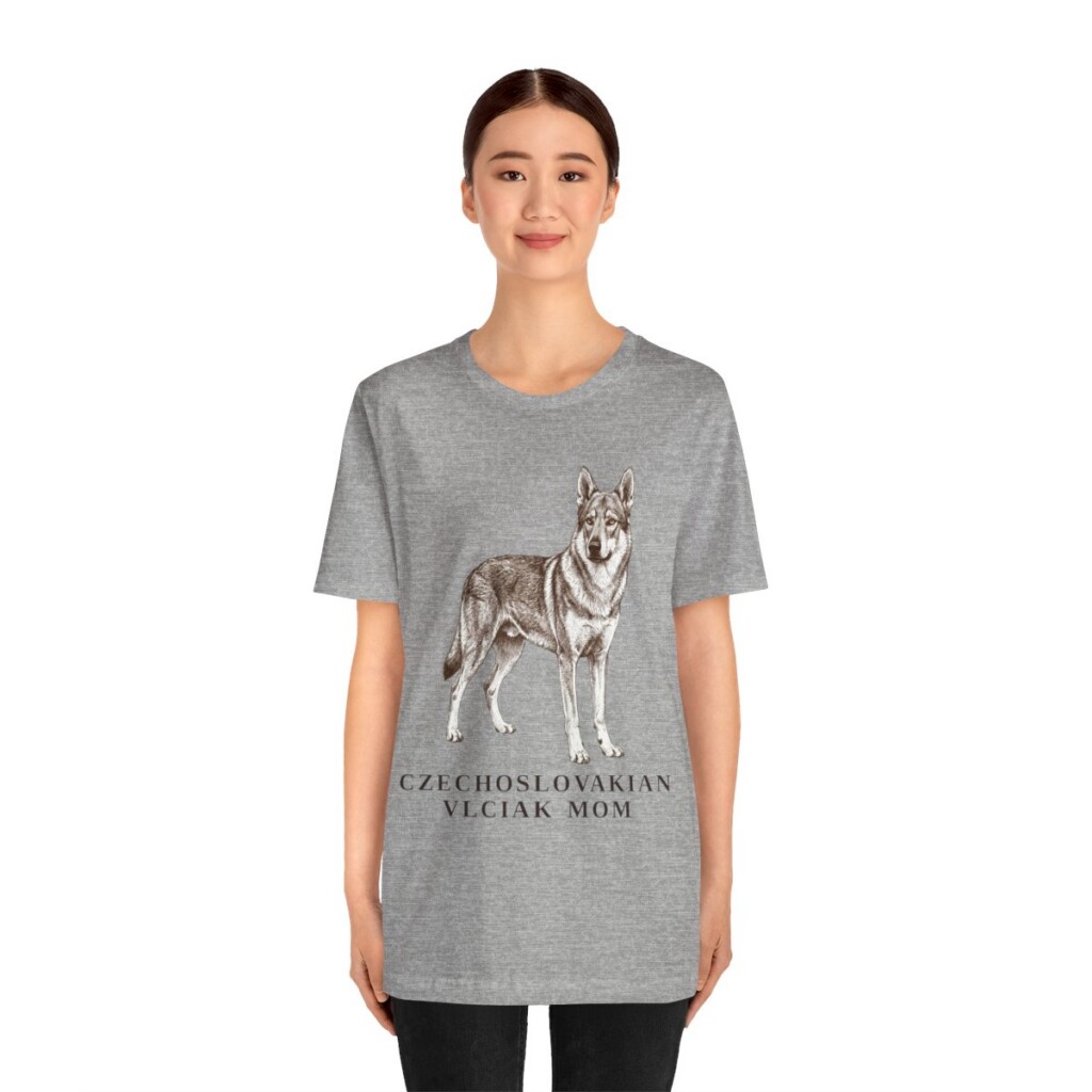 Czechoslovakian Vlciak Mom Shirt, Vintage Dog Sketch Tee, Dog Mom Gift
