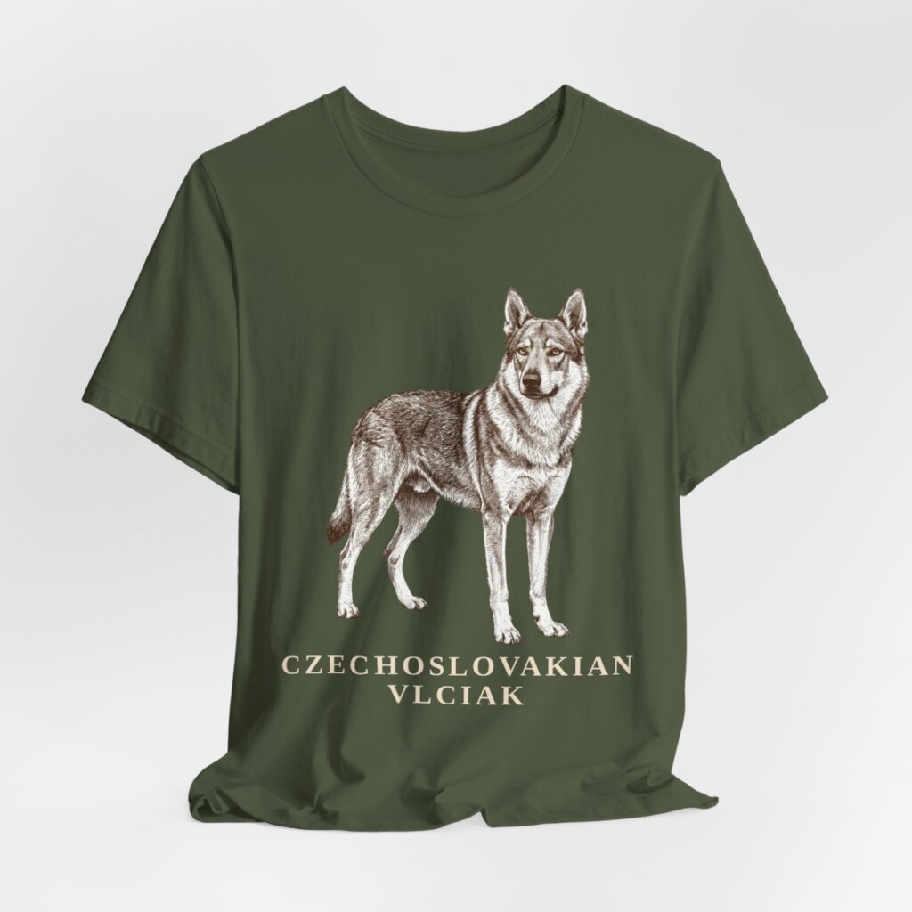 Czechoslovakian Vlciak Shirt, Vintage Dog Sketch Tee, Dog Lover Gift