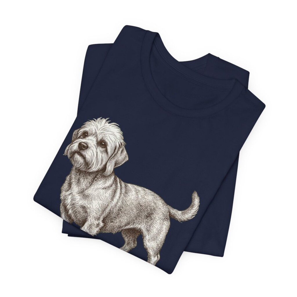 Dandie Dinmont Terrier Lover Shirt, Vintage Dog Sketch Tee, Dog Lover Gift