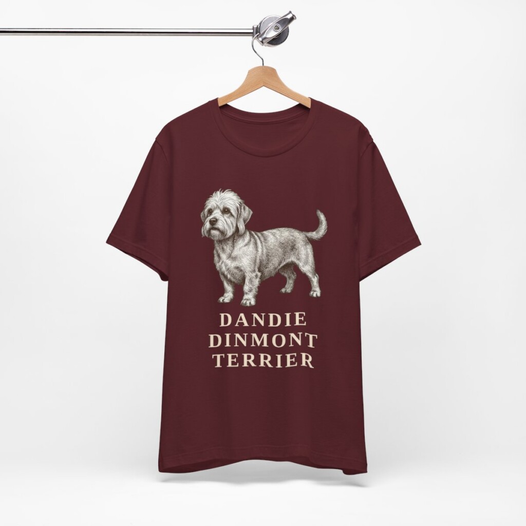 Dandie Dinmont Terrier Lover Shirt, Vintage Dog Sketch Tee, Dog Lover Gift