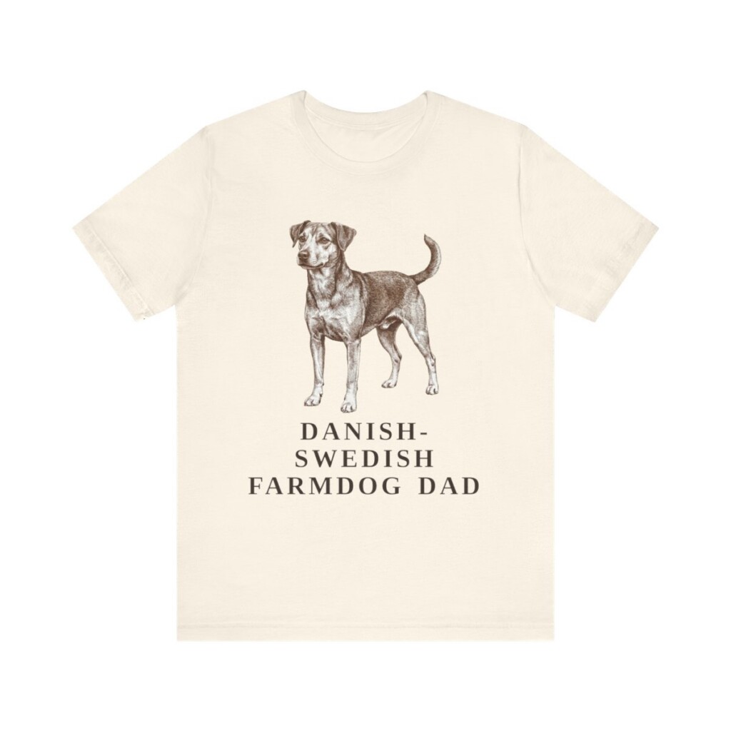 Danish-Swedish Farmdog Dad Shirt, Vintage Dog Sketch Tee, Dog Dad Gift