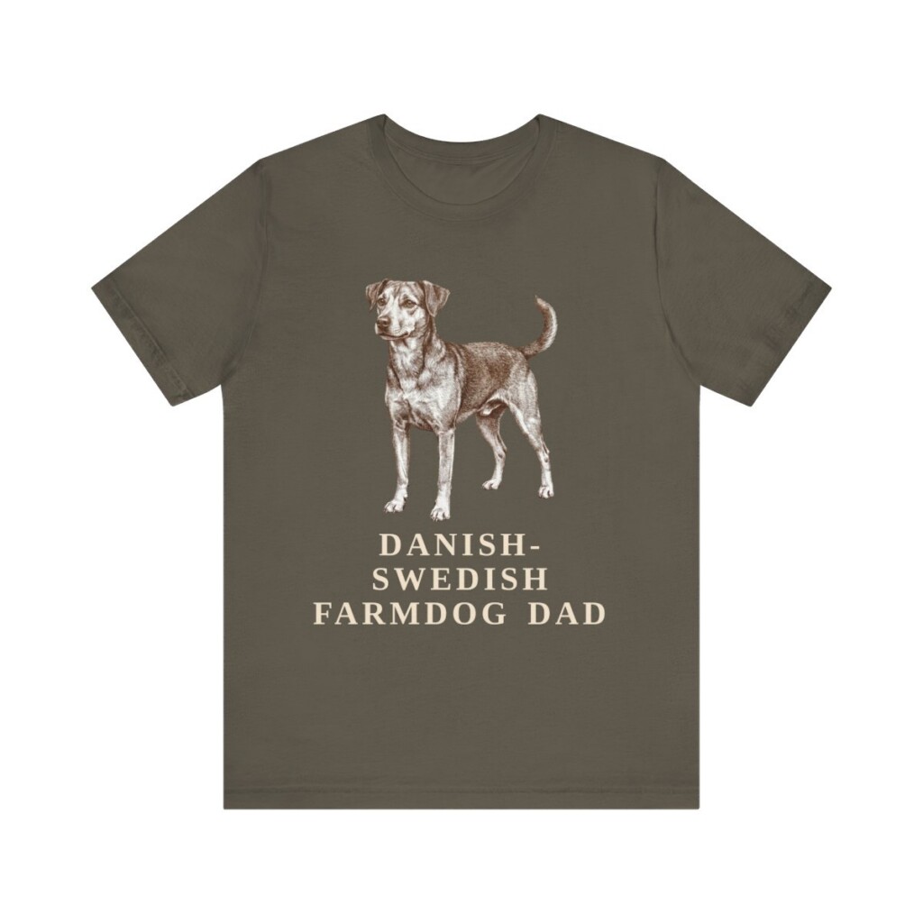 Danish-Swedish Farmdog Dad Shirt, Vintage Dog Sketch Tee, Dog Dad Gift