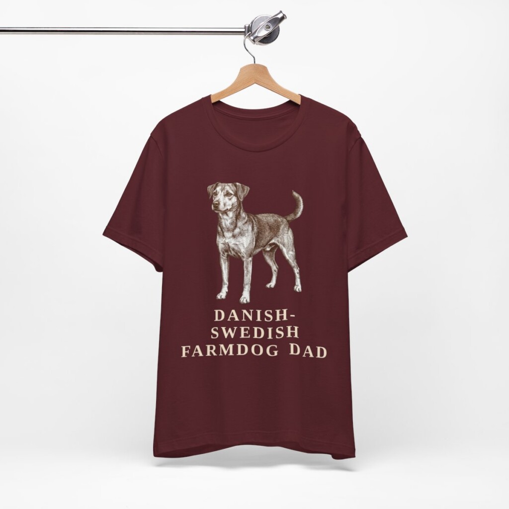 Danish-Swedish Farmdog Dad Shirt, Vintage Dog Sketch Tee, Dog Dad Gift