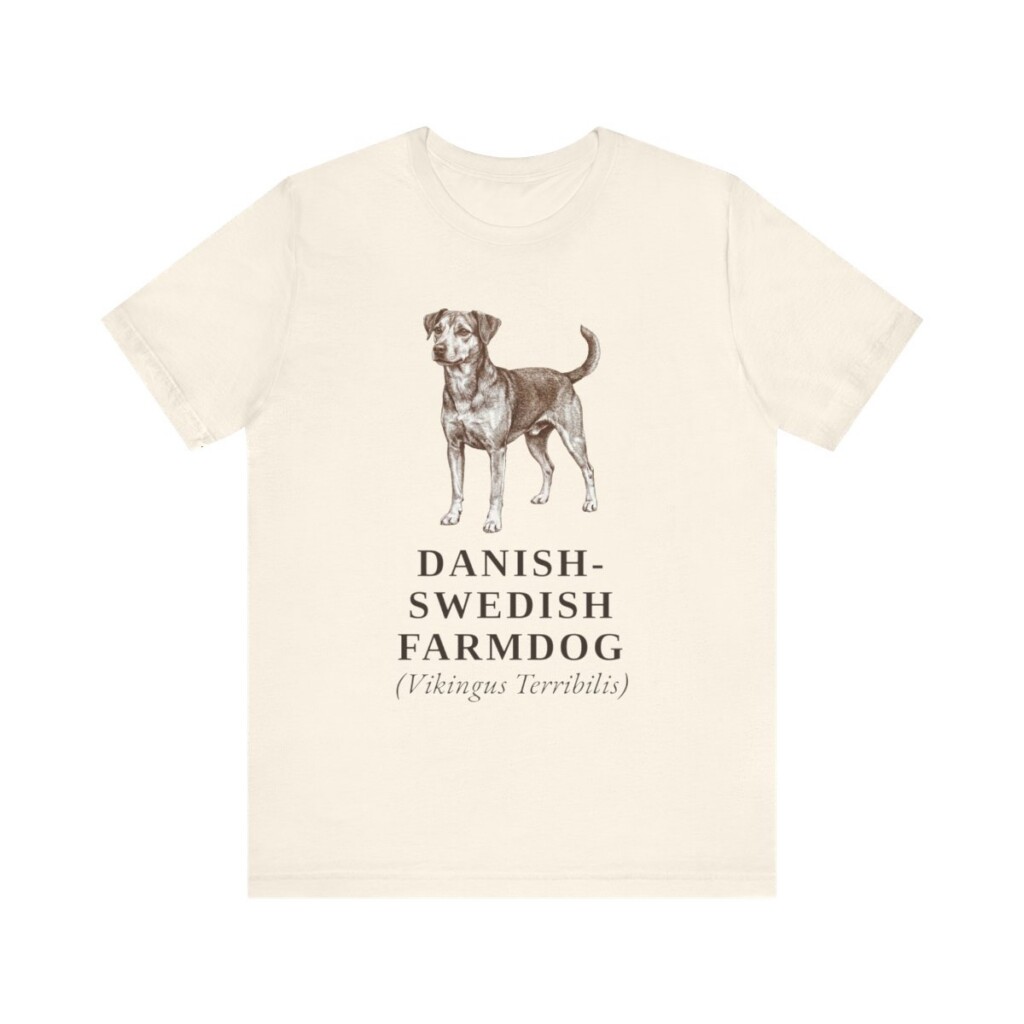 Danish-Swedish Farmdog Latin Shirt, Vintage Dog Sketch Tee, Dog Latin Gift