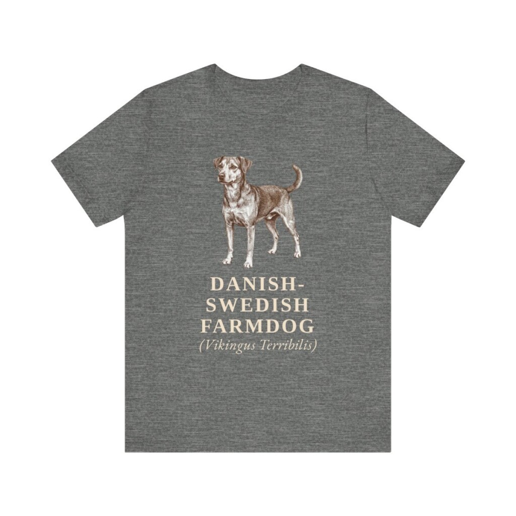 Danish-Swedish Farmdog Latin Shirt, Vintage Dog Sketch Tee, Dog Latin Gift