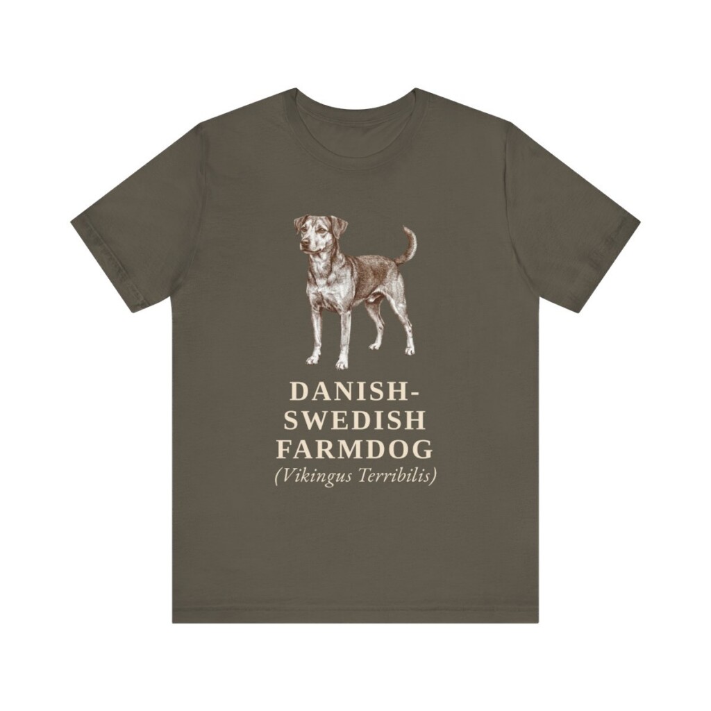 Danish-Swedish Farmdog Latin Shirt, Vintage Dog Sketch Tee, Dog Latin Gift