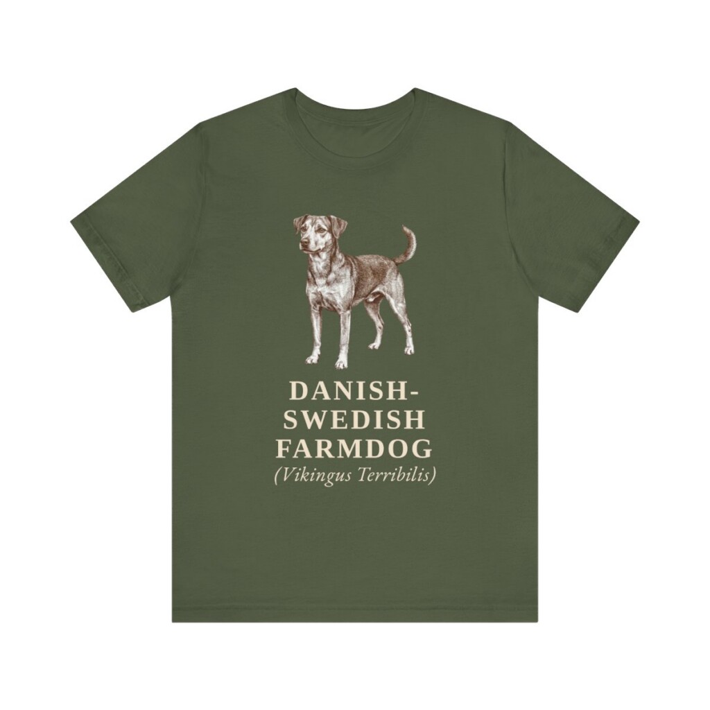 Danish-Swedish Farmdog Latin Shirt, Vintage Dog Sketch Tee, Dog Latin Gift