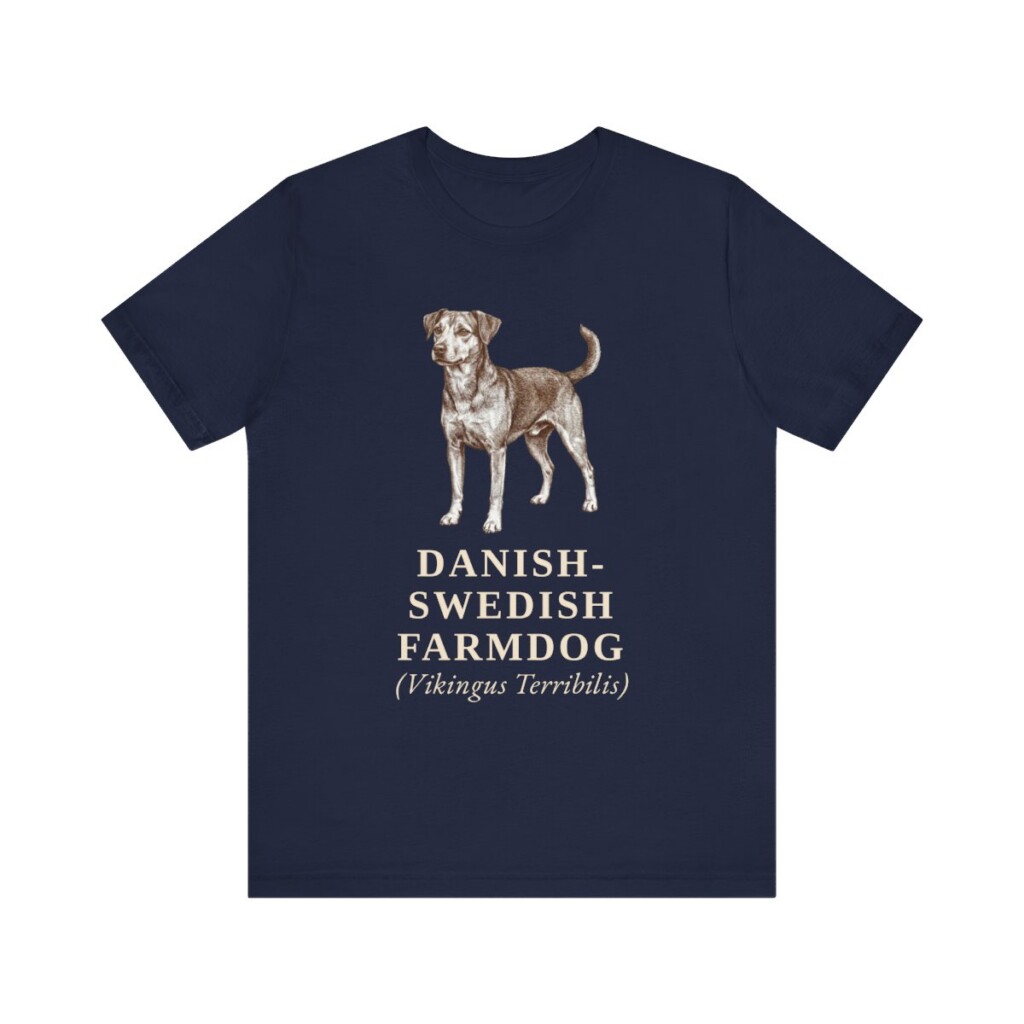 Danish-Swedish Farmdog Latin Shirt, Vintage Dog Sketch Tee, Dog Latin Gift