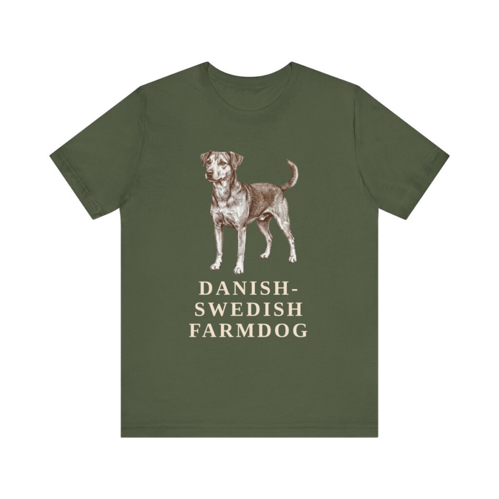 Danish-Swedish Farmdog Shirt, Vintage Dog Sketch Tee, Dog Lover Gift