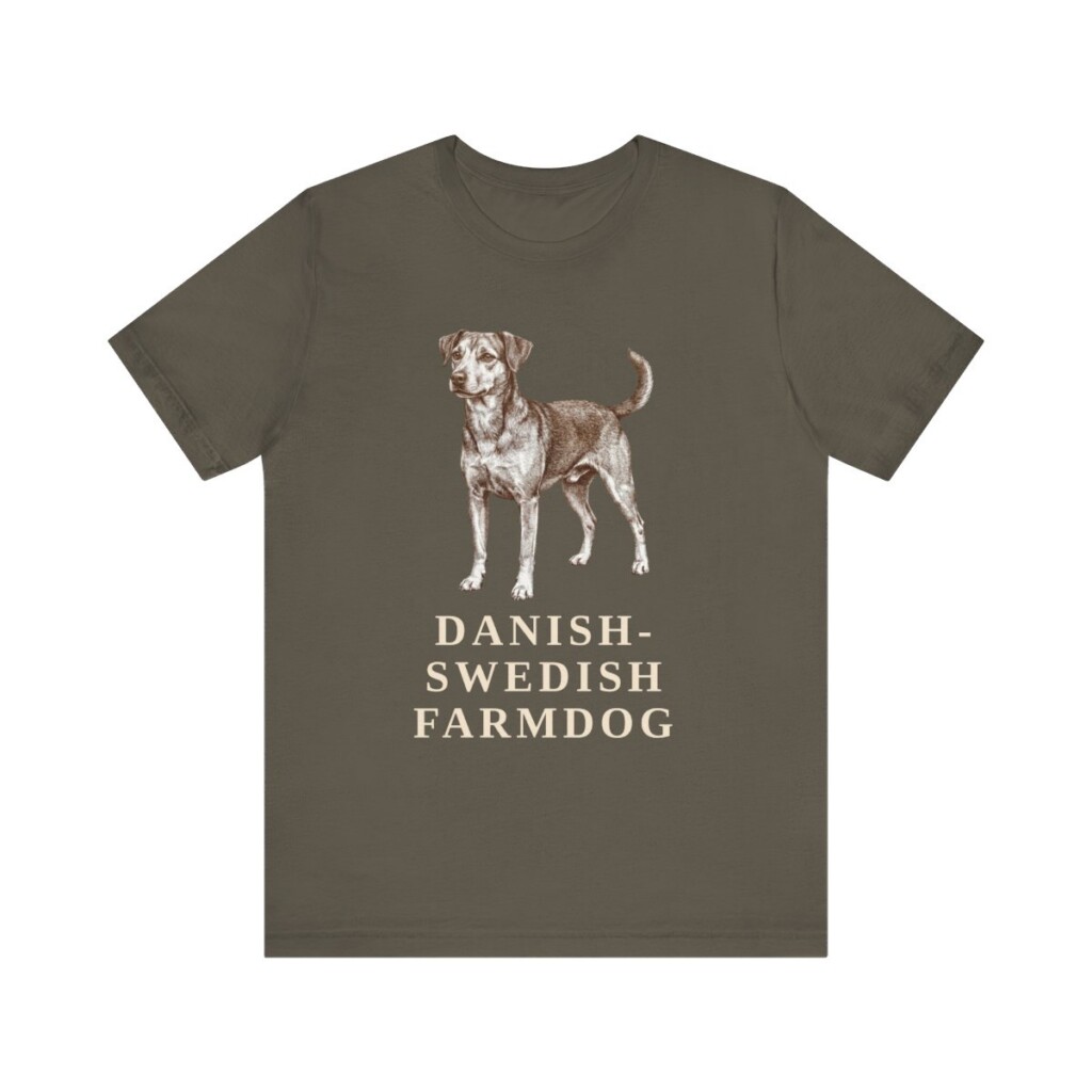 Danish-Swedish Farmdog Shirt, Vintage Dog Sketch Tee, Dog Lover Gift