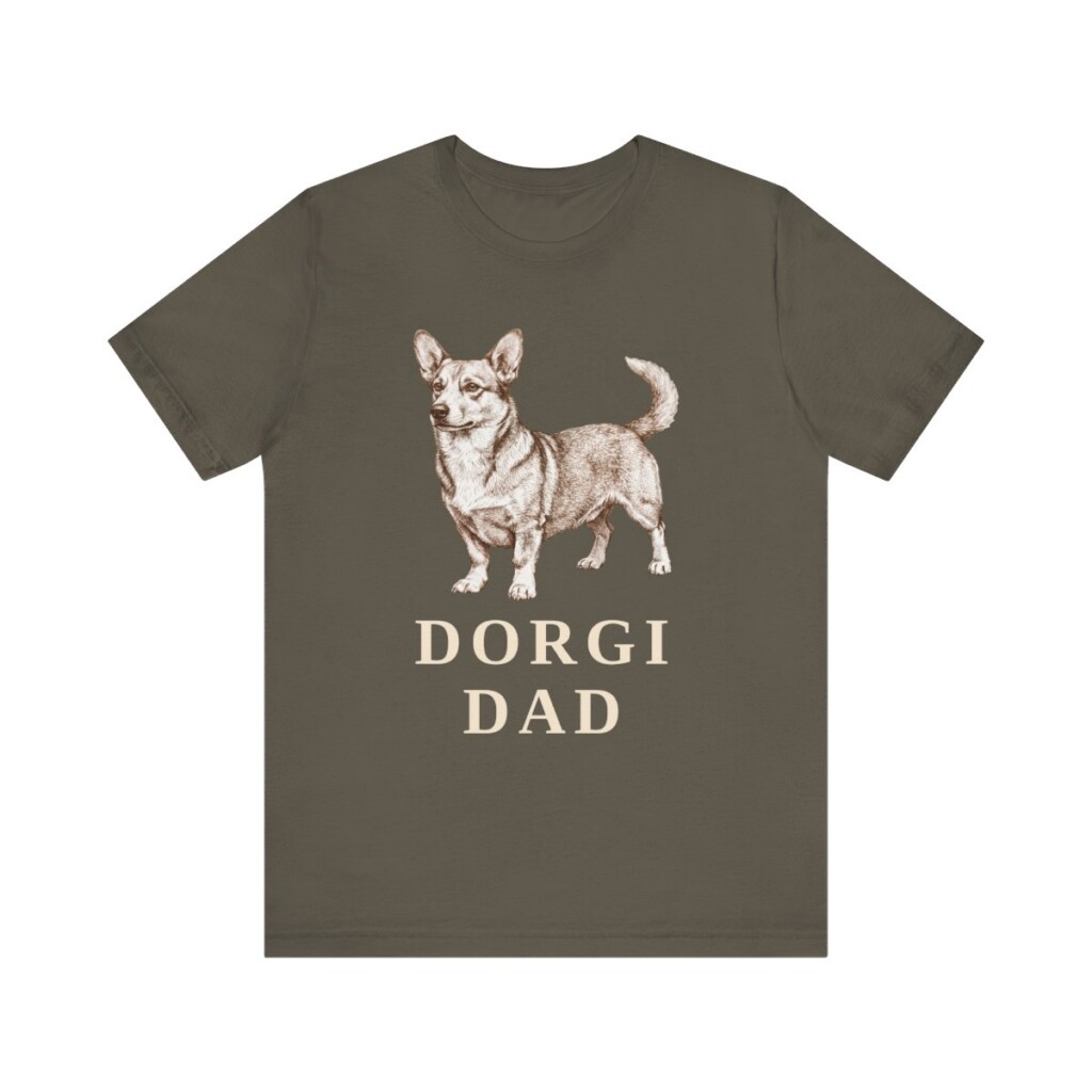 Dorgi Dad Shirt, Vintage Dog Sketch Tee, Dog Dad Gift