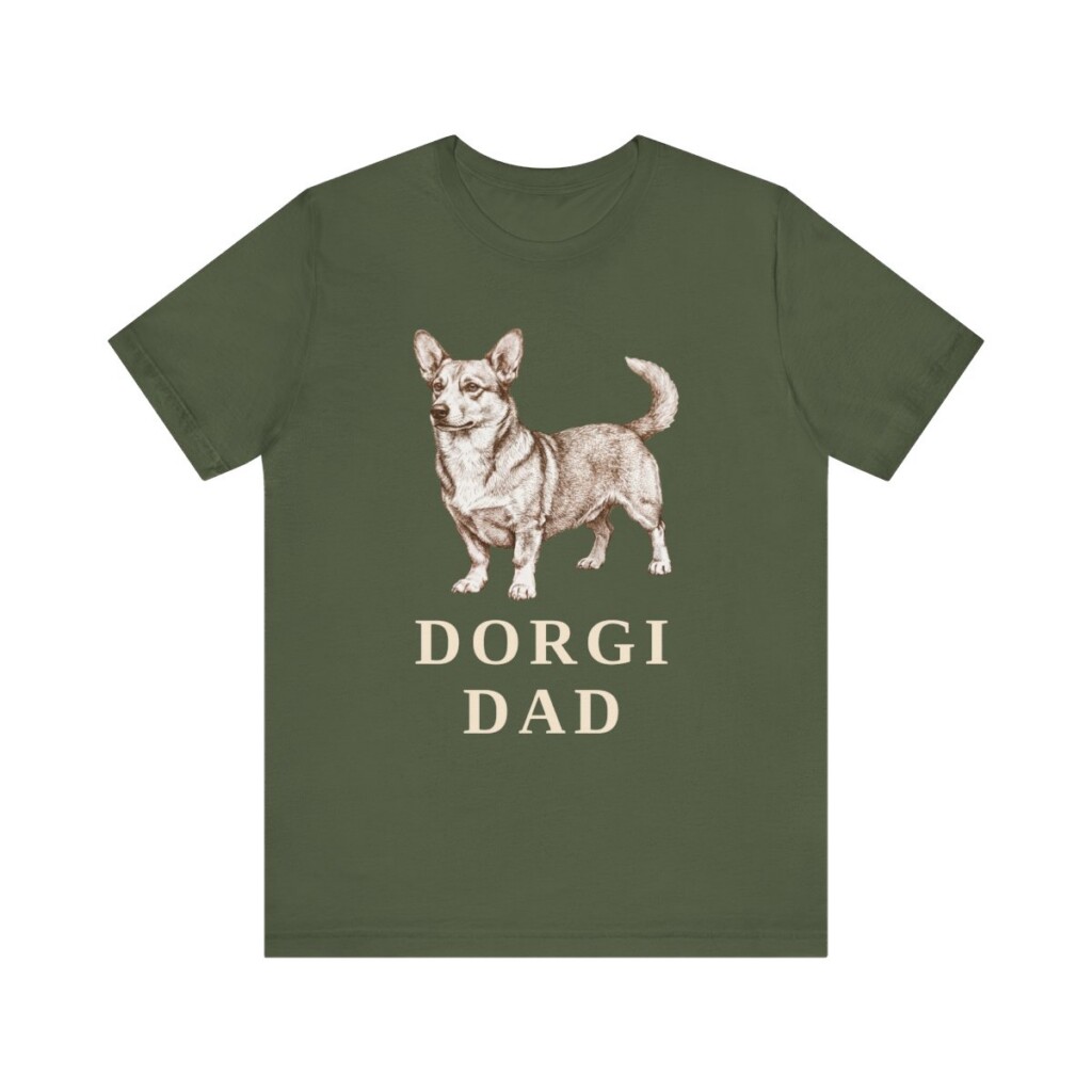 Dorgi Dad Shirt, Vintage Dog Sketch Tee, Dog Dad Gift