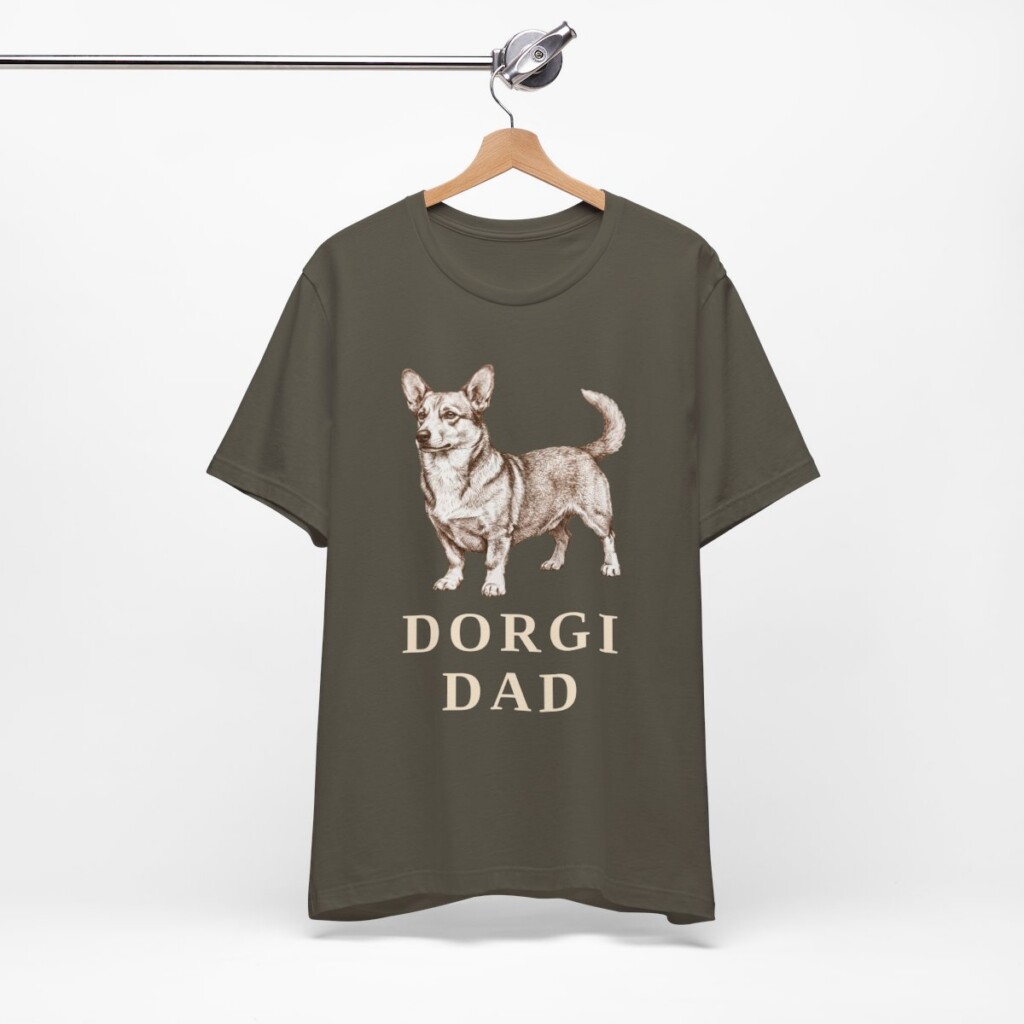 Dorgi Dad Shirt, Vintage Dog Sketch Tee, Dog Dad Gift