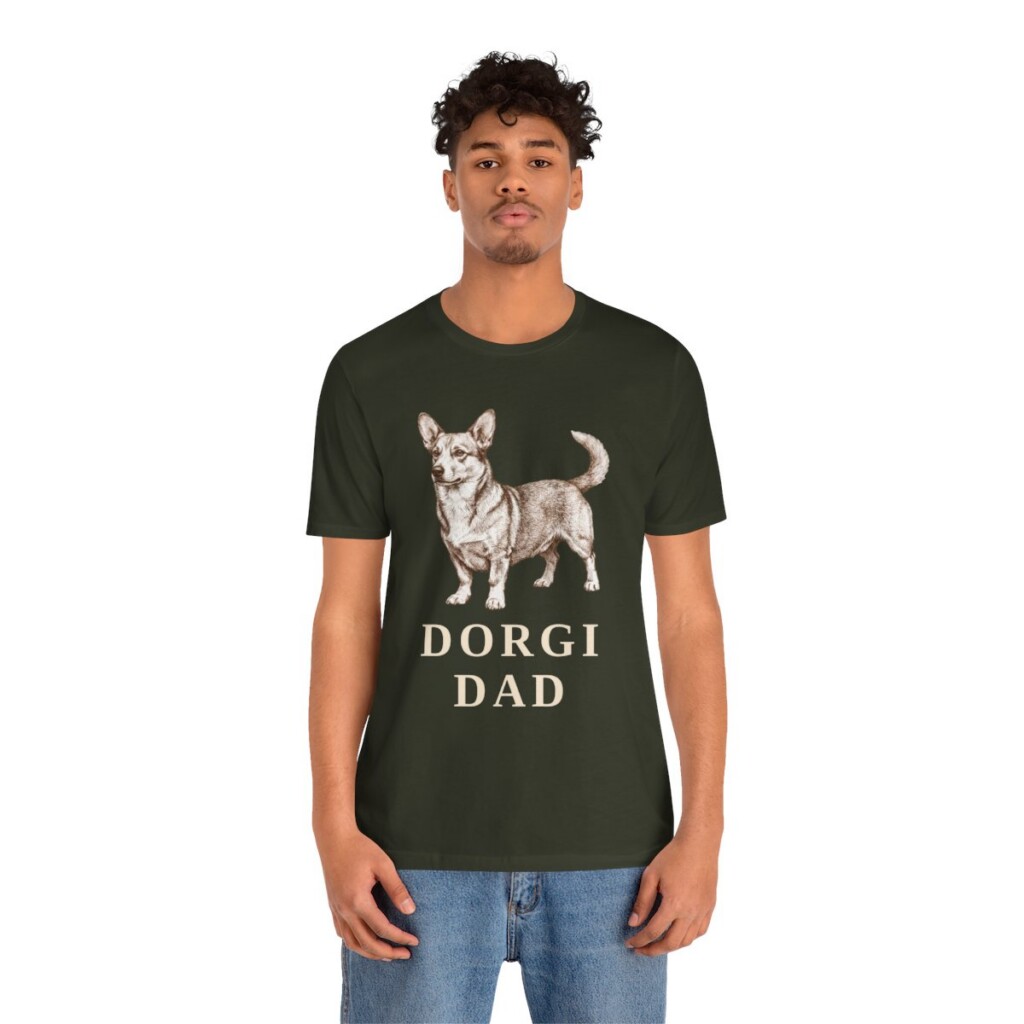Dorgi Dad Shirt, Vintage Dog Sketch Tee, Dog Dad Gift