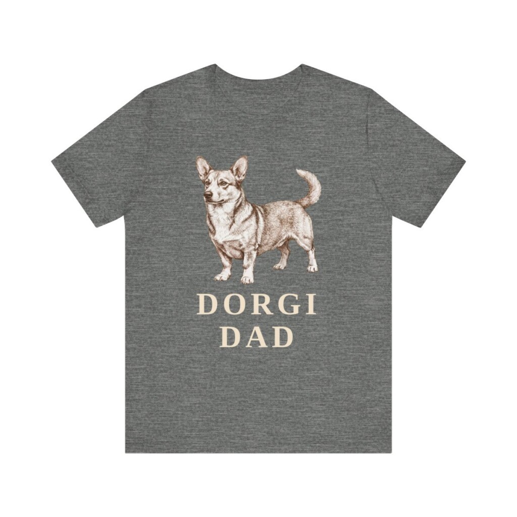 Dorgi Dad Shirt, Vintage Dog Sketch Tee, Dog Dad Gift