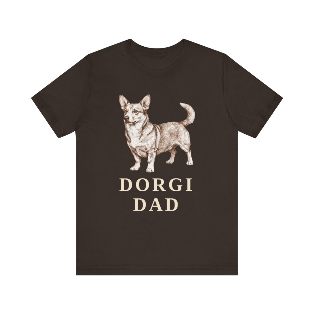Dorgi Dad Shirt, Vintage Dog Sketch Tee, Dog Dad Gift