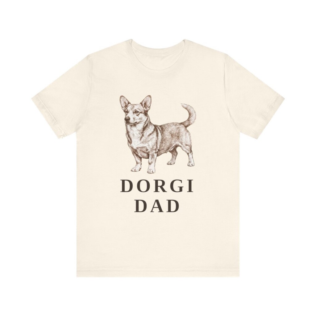 Dorgi Dad Shirt, Vintage Dog Sketch Tee, Dog Dad Gift