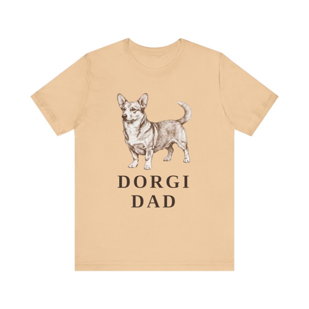 Dorgi Dad Shirt, Vintage Dog Sketch Tee, Dog Dad Gift