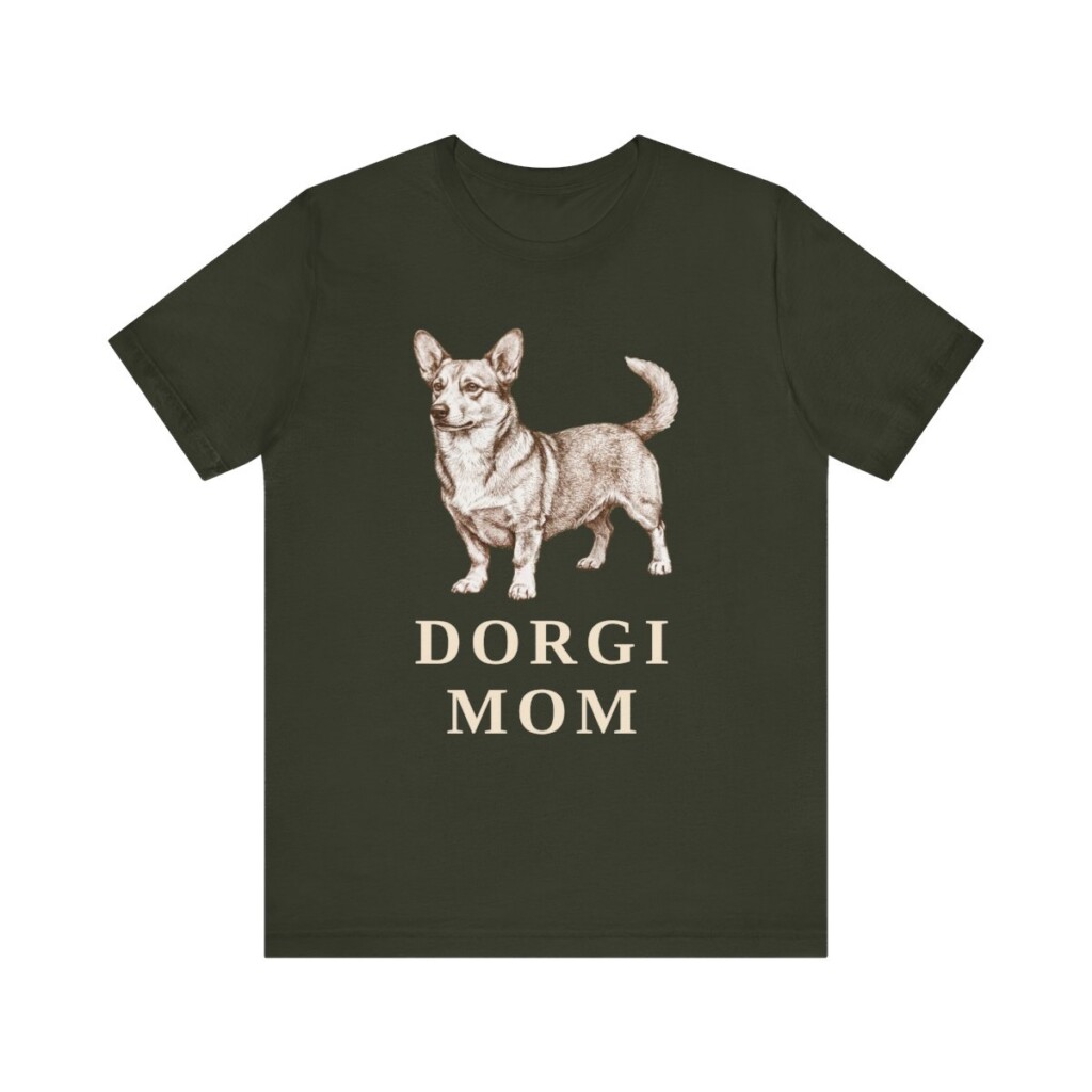 Dorgi Mom Shirt, Vintage Dog Sketch Tee, Dog Mom Gift