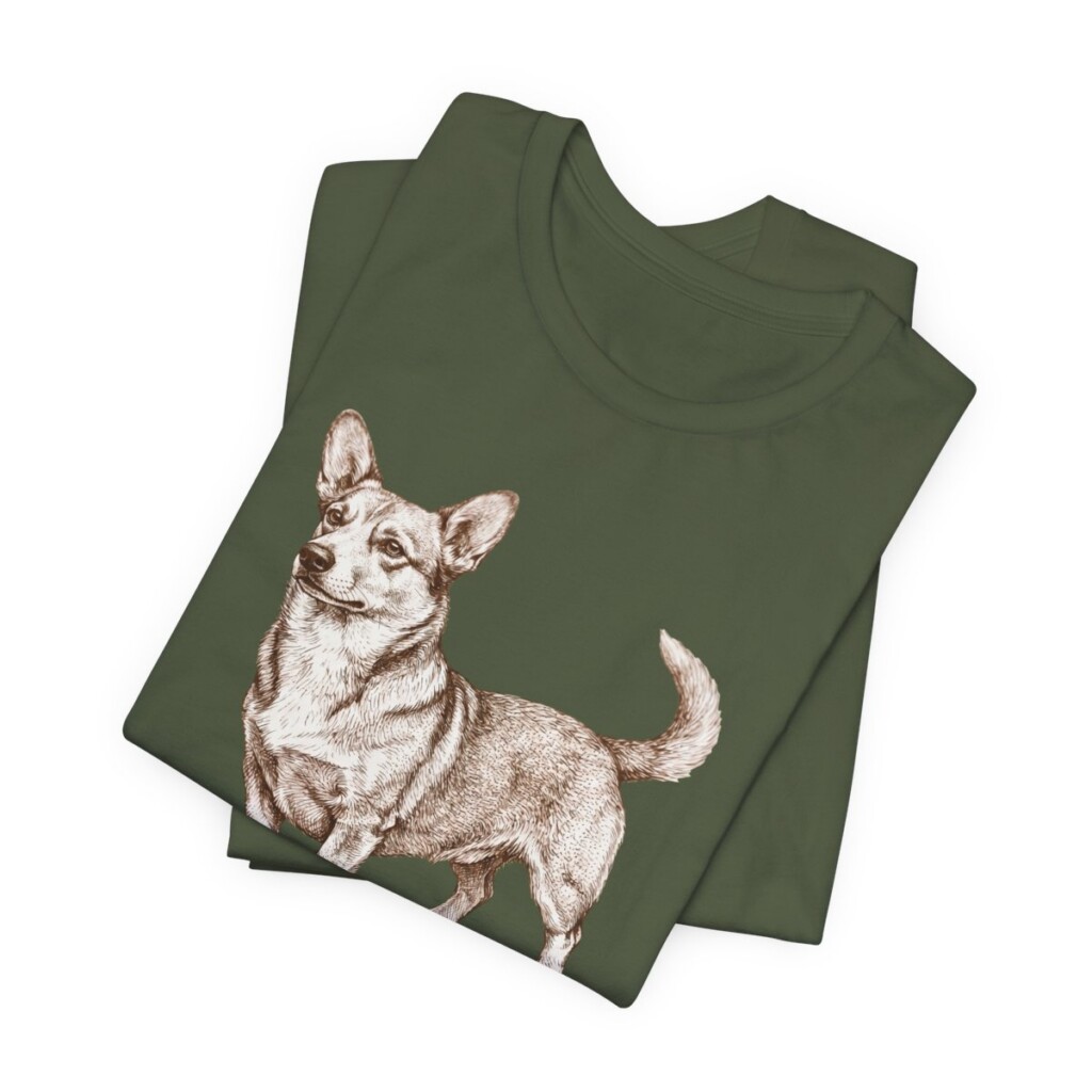 Dorgi Mom Shirt, Vintage Dog Sketch Tee, Dog Mom Gift