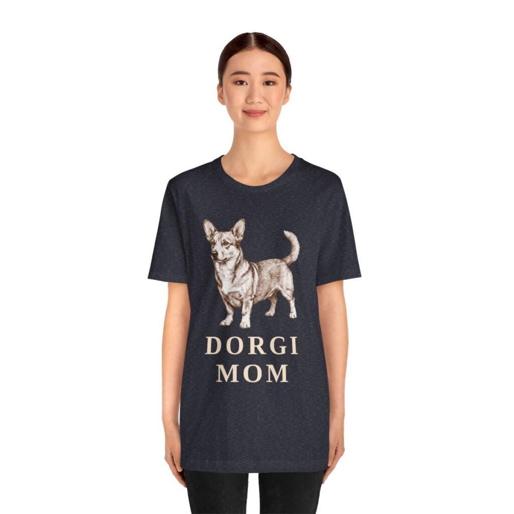 Dorgi Mom Shirt, Vintage Dog Sketch Tee, Dog Mom Gift