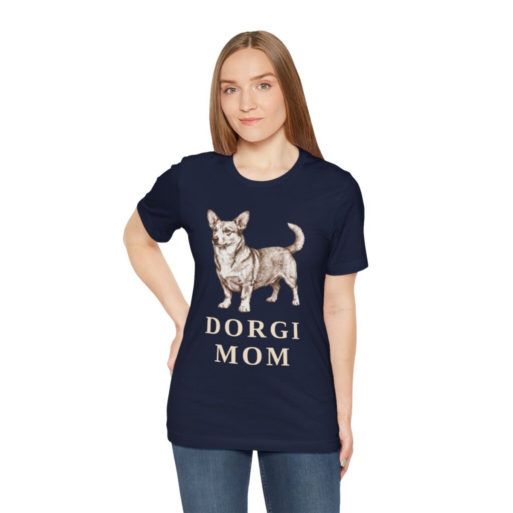 Dorgi Mom Shirt, Vintage Dog Sketch Tee, Dog Mom Gift