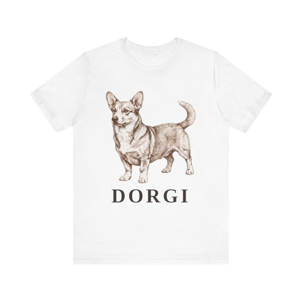 Dorgi Shirt, Vintage Dog Sketch Tee, Dog Lover Gift