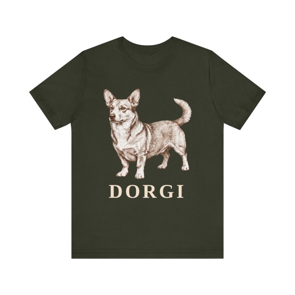 Dorgi Shirt, Vintage Dog Sketch Tee, Dog Lover Gift