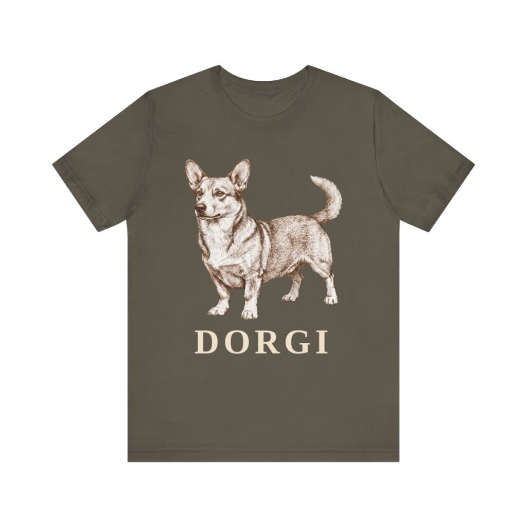 Dorgi Shirt, Vintage Dog Sketch Tee, Dog Lover Gift