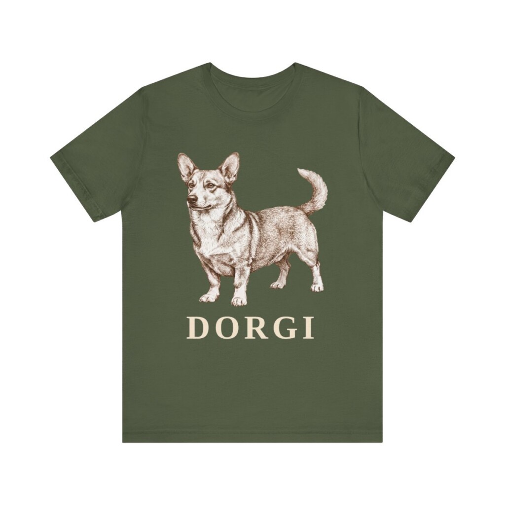 Dorgi Shirt, Vintage Dog Sketch Tee, Dog Lover Gift