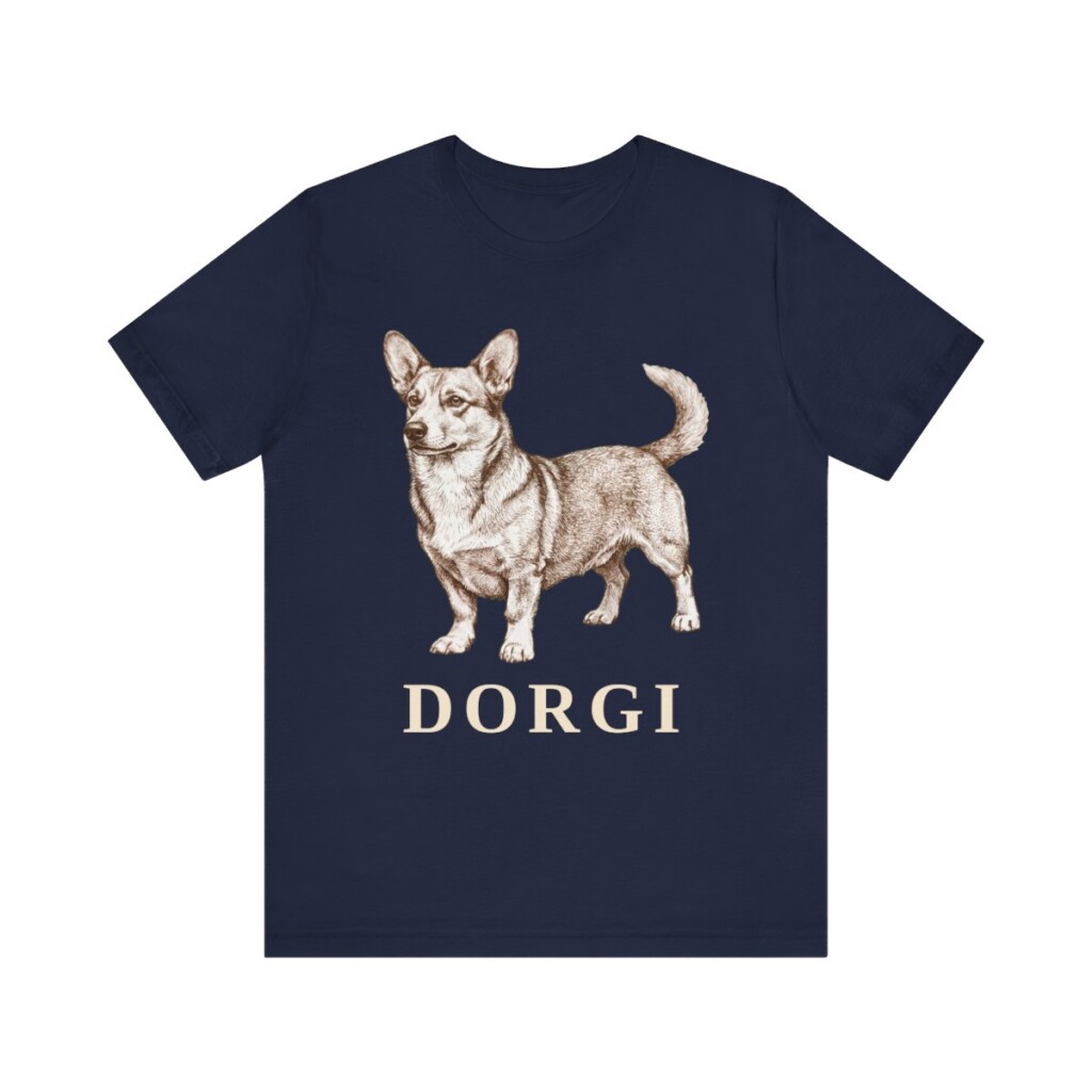 Dorgi Shirt, Vintage Dog Sketch Tee, Dog Lover Gift
