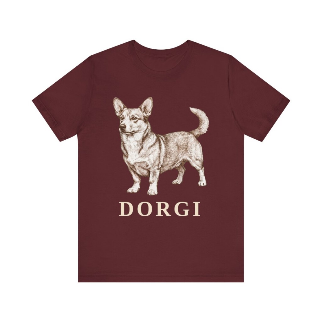 Dorgi Shirt, Vintage Dog Sketch Tee, Dog Lover Gift