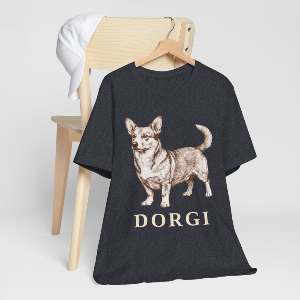 Dorgi Shirt, Vintage Dog Sketch Tee, Dog Lover Gift